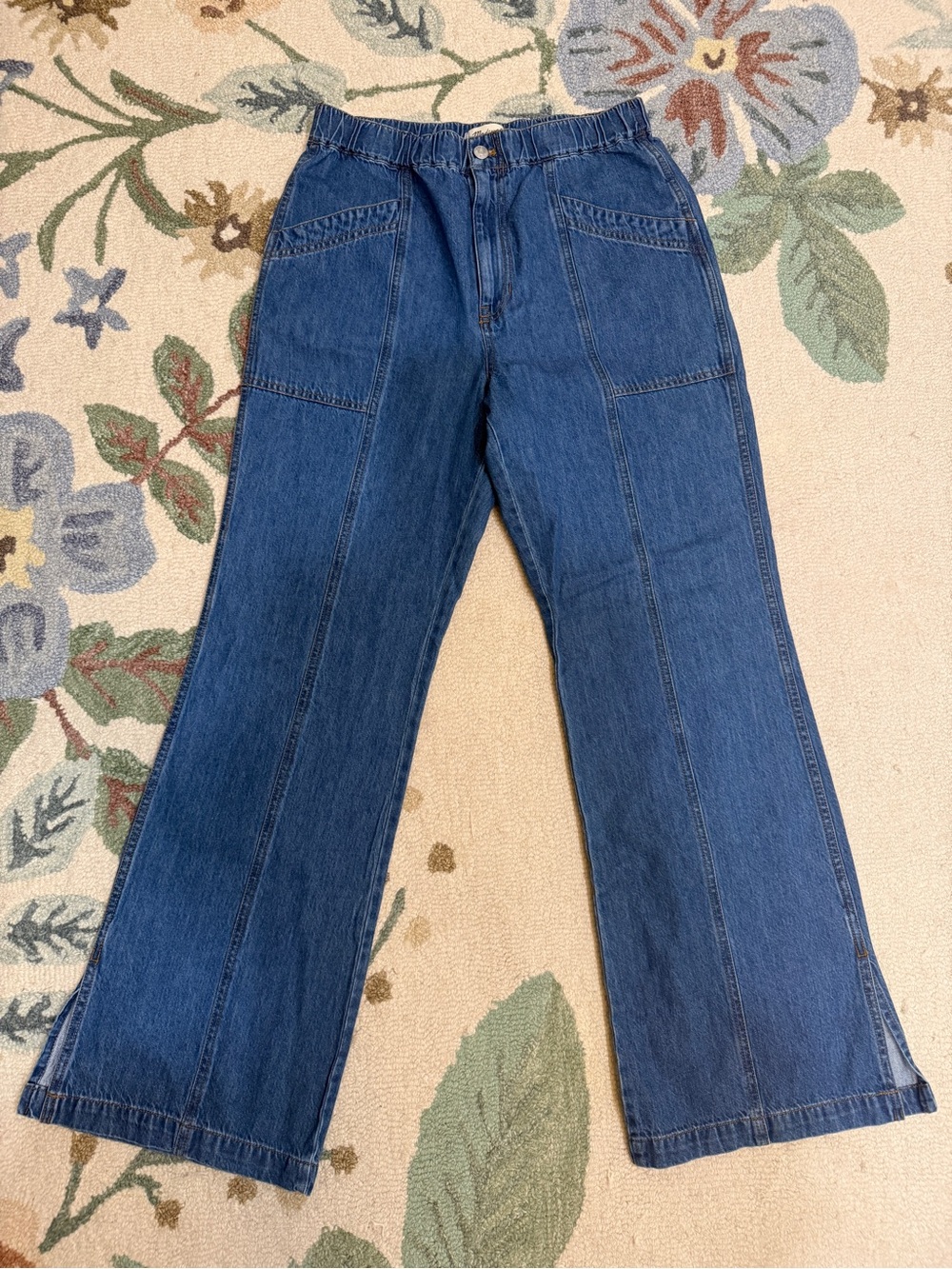 Madewell Blue Wide-Leg Denim Jeans